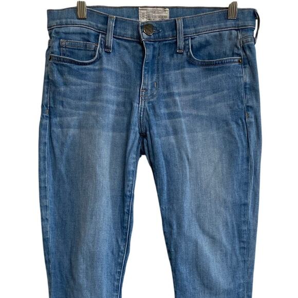 Current/Elliott Women's Ankle Skinny Richland Blue Frayed Crop Jeans 27X24 - EUC - Picture 6 of 12